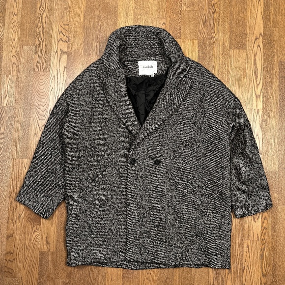 ba&sh Santa Twill Wool Alpaca Blend Double Breasted Oversized Coat Womens Small - Picture 1 of 11